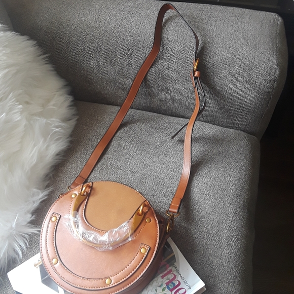 Handbags - Women's leather crossbody brown bag